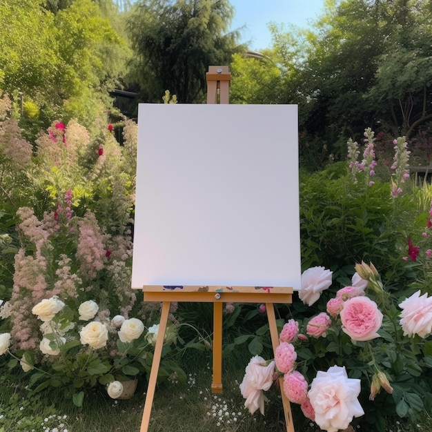 Canva on easel by AI Generative