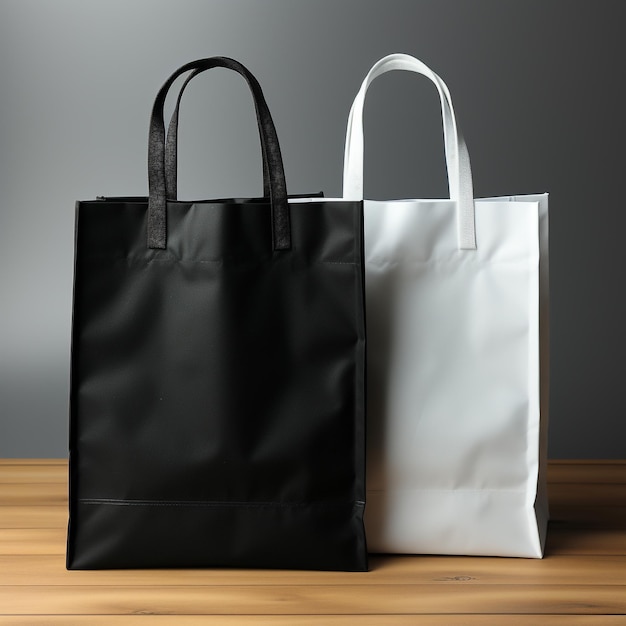 Canvas bag mockup of fabric tote Cloth totebag with handle