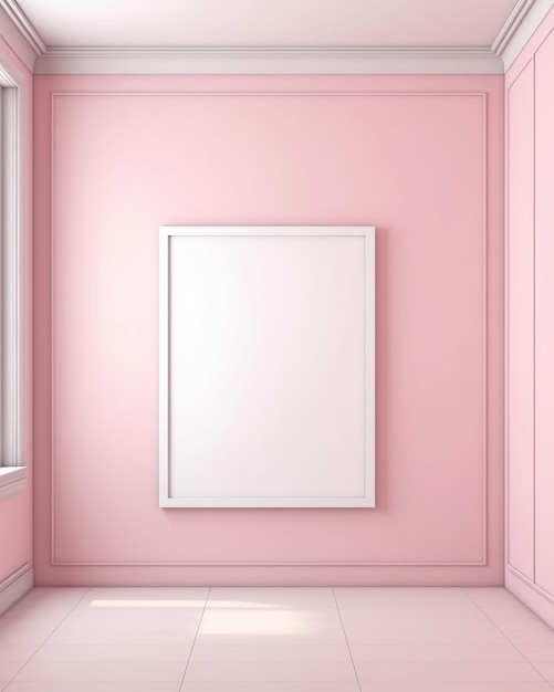 canvas mockup pink style