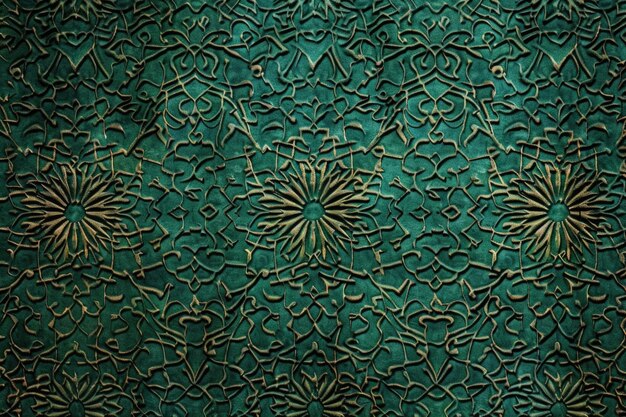 Photo canvas texture background with islamic pattern canvas texture background with islamic pattern