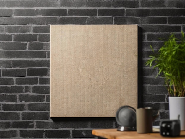 Canvas on the wall mockup