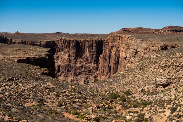 Canyon in arizona desert mountain in national park