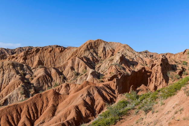 Canyon in Kyrgyzstan Multicolored canyon Fairy Tale Kyrgyzstan mountains IssykKul region Charyn Canyon