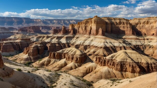 Canyon landscape with winding dirt road