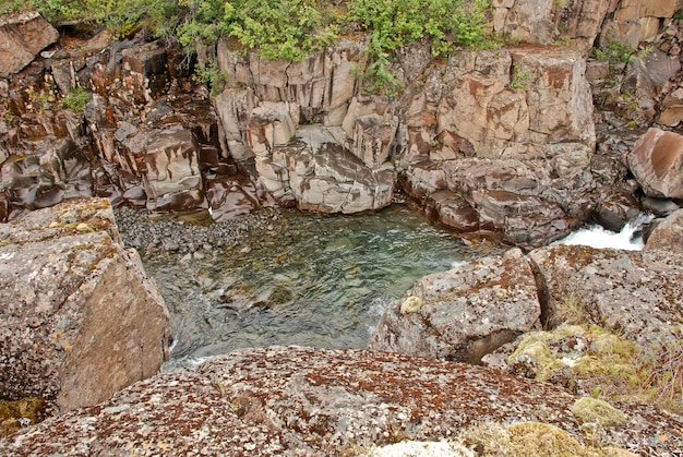 Canyon on the river The Putorana Plateau