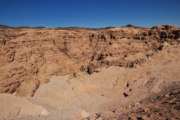 Canyon in the Sahara desert, Sudan