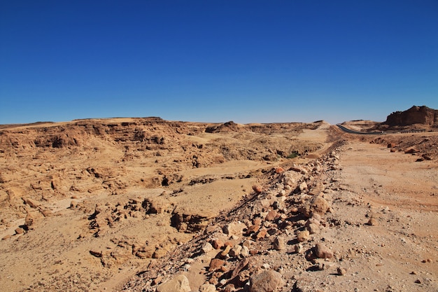 Canyon in the Sahara desert, Sudan