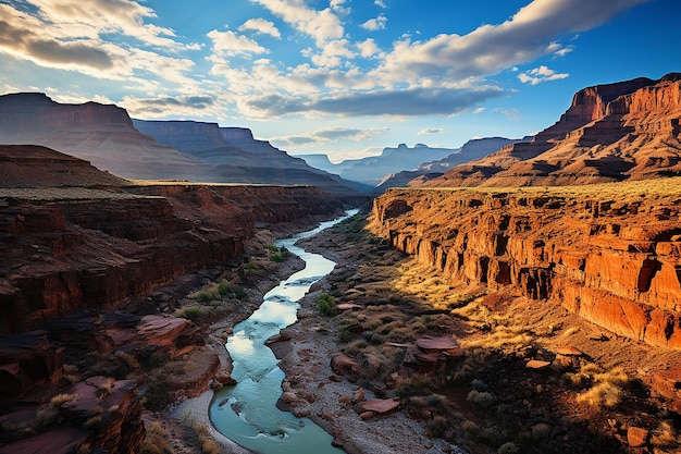 Photo canyon vista drone photography of the grand canyon