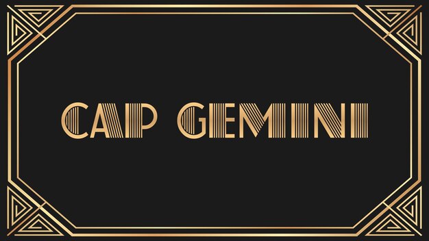 Photo cap gemini jazz gold text