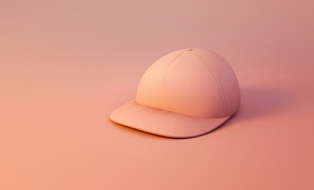 Cap on pink. 3d render