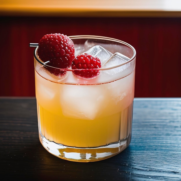 Cape Codder cocktail with vodka cranberry juice and lime on wooden table