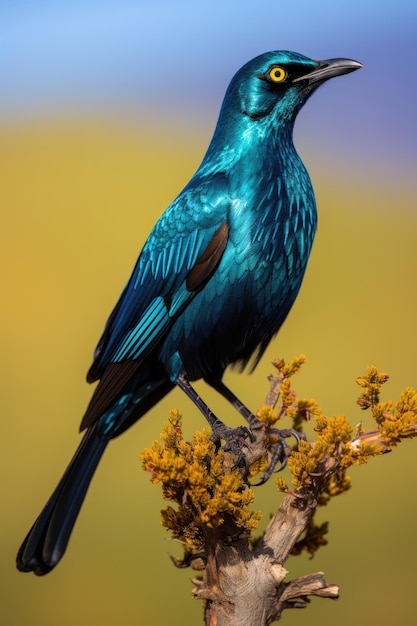 Photo cape glossy starling in the wild