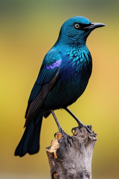 Photo cape glossy starling in the wild