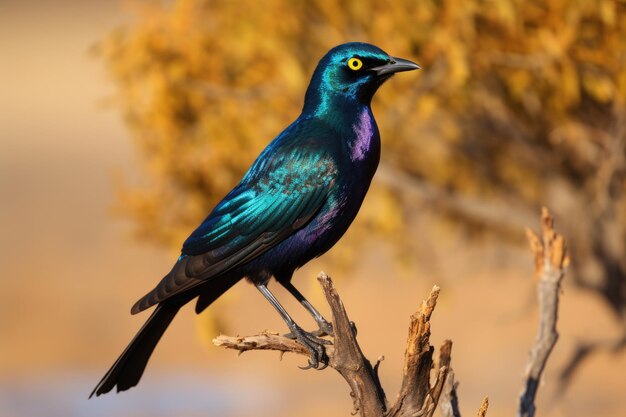 Photo cape glossy starling in the wild