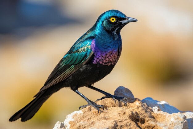 Photo cape glossy starling in the wild