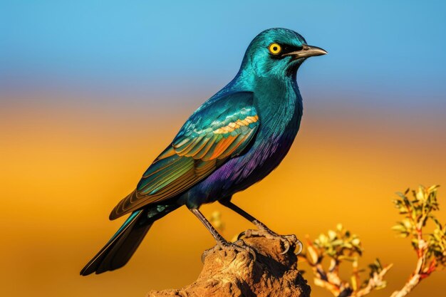 Photo cape glossy starling in the wild