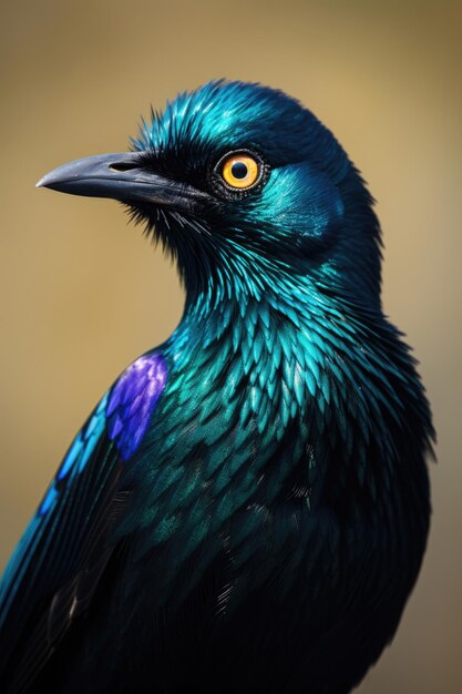 Photo cape glossy starling in the wild