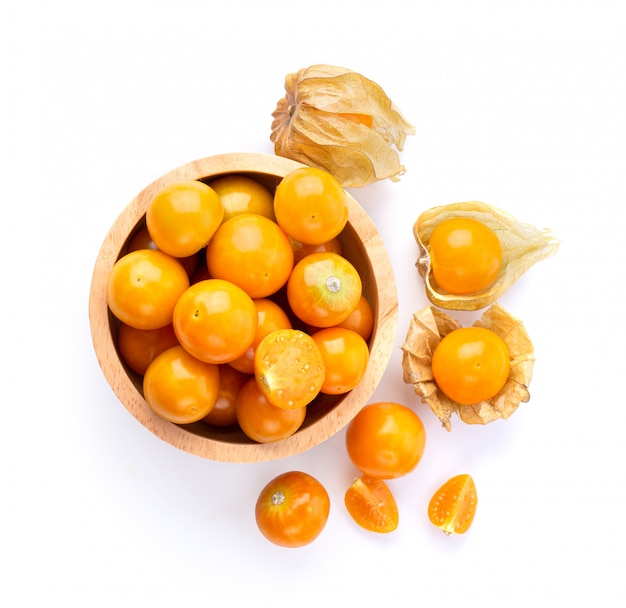 Cape Gooseberry isolated on white