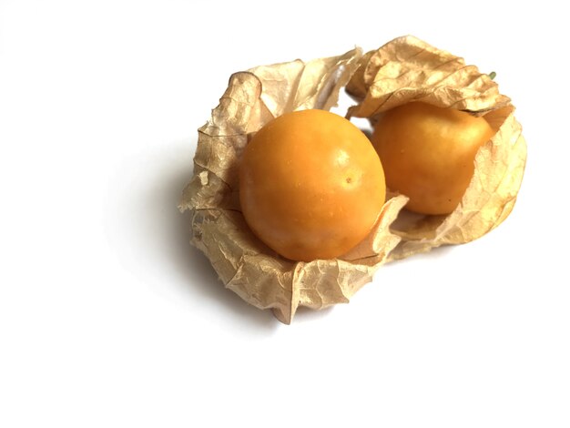 Cape gooseberry, physalis isolated on white 