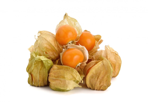 Cape gooseberry on white background