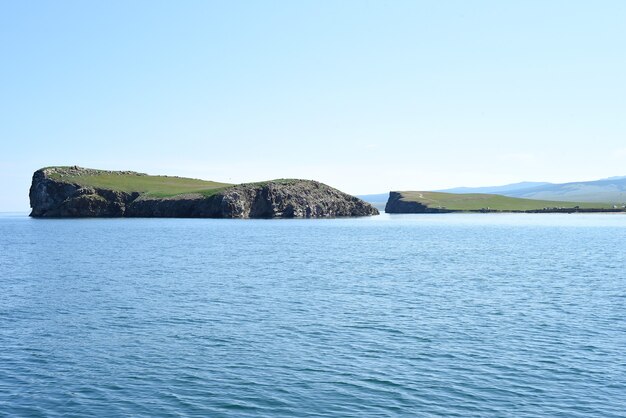 Cape Kharantsy with island in Olkhon Russia