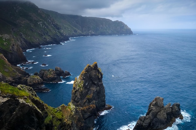 Cape Ortegal cliffs and atlantic ocean Galicia Spain