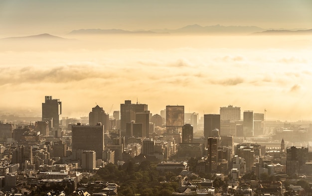 Cape Town early in the morning during sunrise South Africa