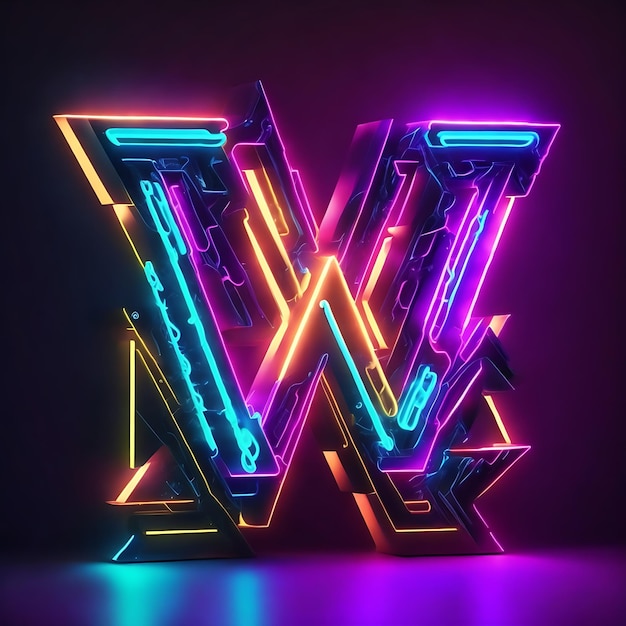 Capital Letter W 3D Logo design W