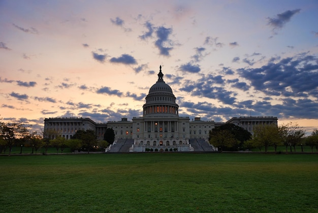 Capitol Hill-gebouw in de ochtend Washington DC