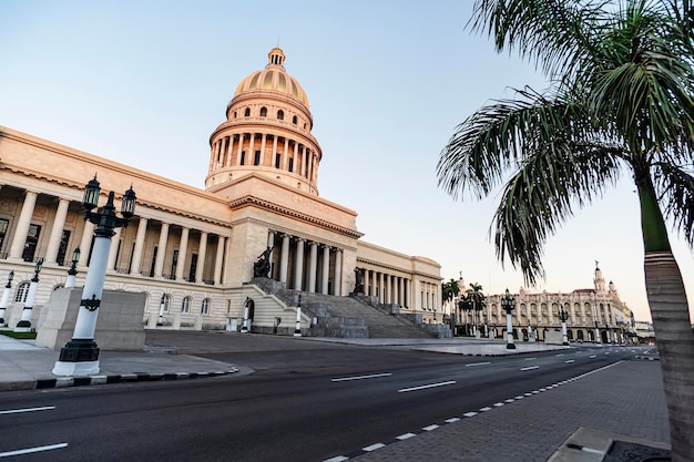 Capitol in La Habana Vieja Cuba Main street in Havana downtown paseo del prado de marti Marti Promenad
