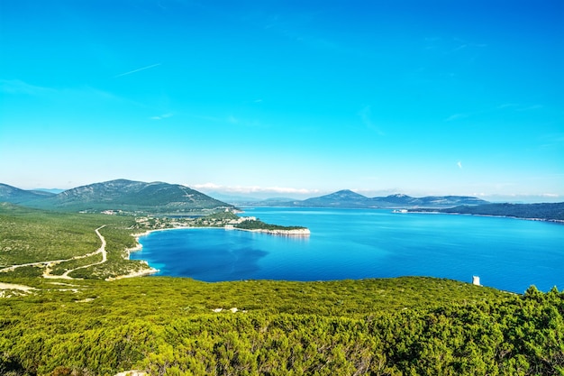 Capo Caccia op een heldere dag Sardinië