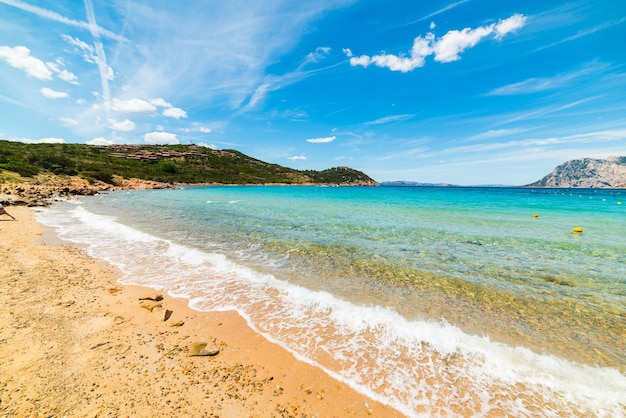 Capo Coda Cavallo shoreline on a clear day