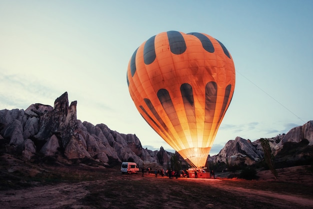 Cappadocia, Turkey. The first crew of flame