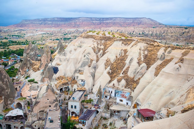 Cappadocia underground city inside the rocks the old city of stone pillars