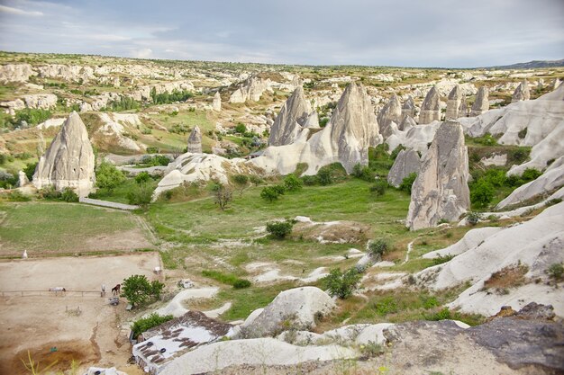 Cappadocië ondergrondse stad in de rotsen, de oude stad van stenen pilaren.