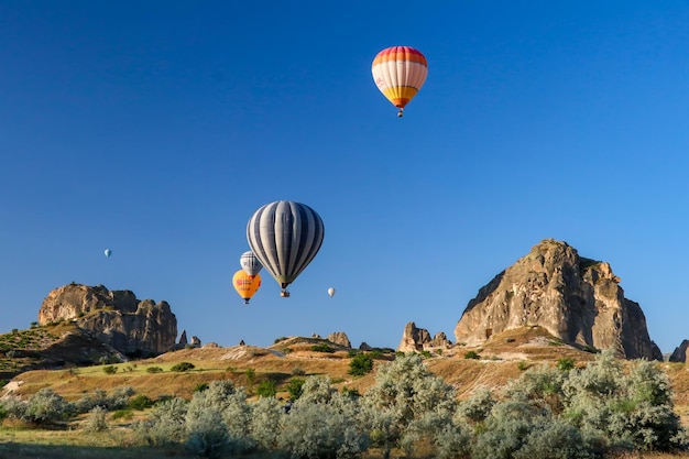 Cappadocië / Turkije, 8 juni 2019, Urgup, Goreme, Nevsehir, ballonnenlandschap