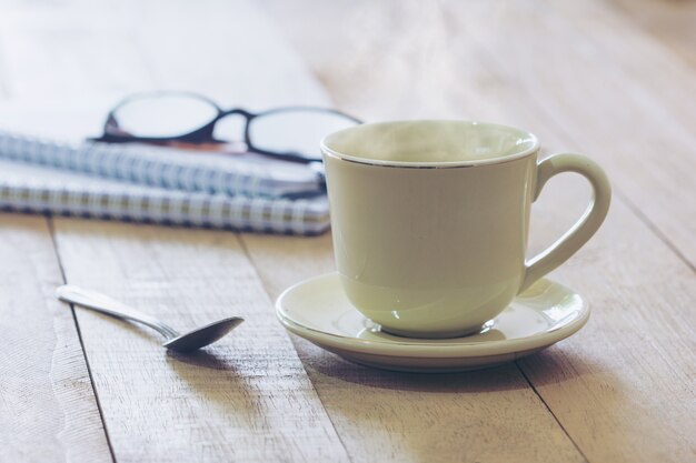 写真 カプチーノコーヒーカップ、ホットコーヒー