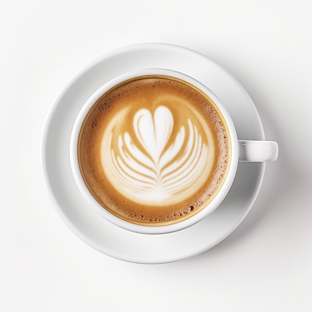 Cappuccino coffee isolated Illustration AI GenerativexD