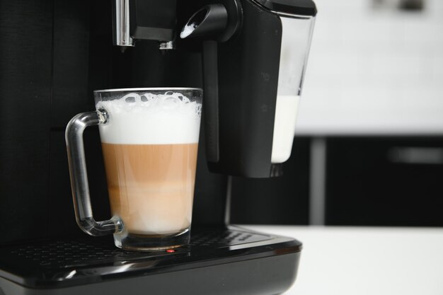 Cappuccino and espresso coffee machine