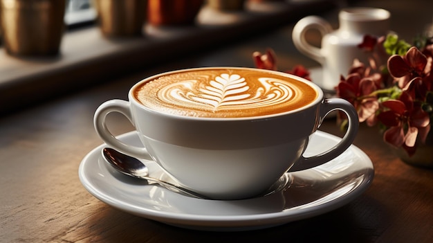 cappuccino HD 8K wallpaper Stock Photographic Image