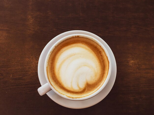 Cappuccino in een restaurant tijdens een koffiepauze