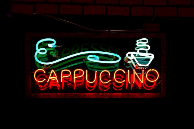 Cappuccino-neonlicht