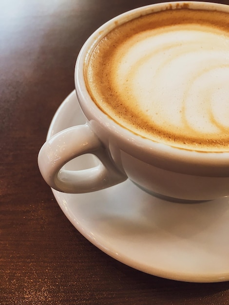 Cappuccino in a restaurant at a coffee break