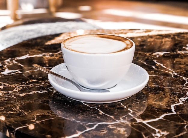 Cappuccino in a restaurant at a coffee break