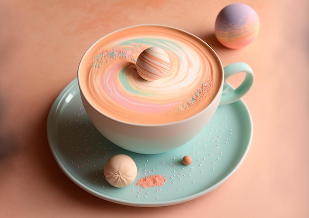 Cappucino Inspired by Planet Saturn