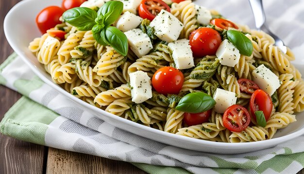 Caprese Pesto Pasta Salad