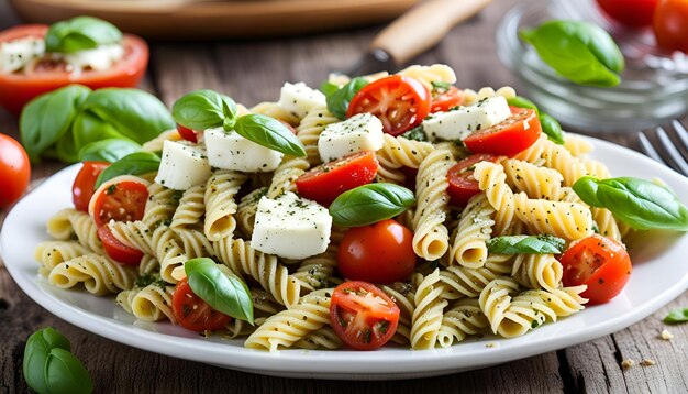 Caprese Pesto Pasta Salad