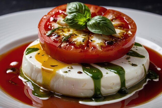 Foto insalata di caprese da vicino