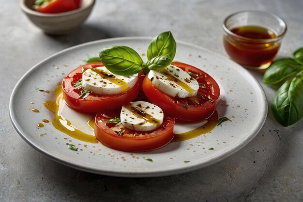 Foto insalata di caprese da vicino