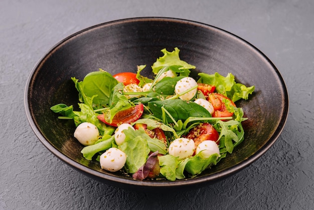 Caprese salad with tomato mozzarella and basil